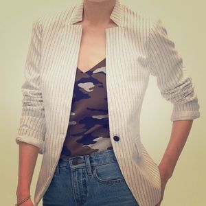 J.Crew Pinstriped Linen Blazer!